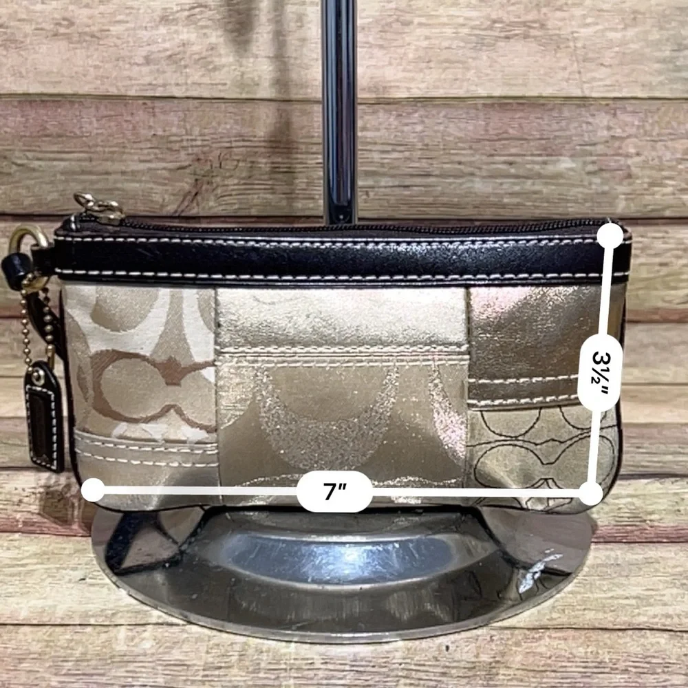 Coach Matallic Wristlet